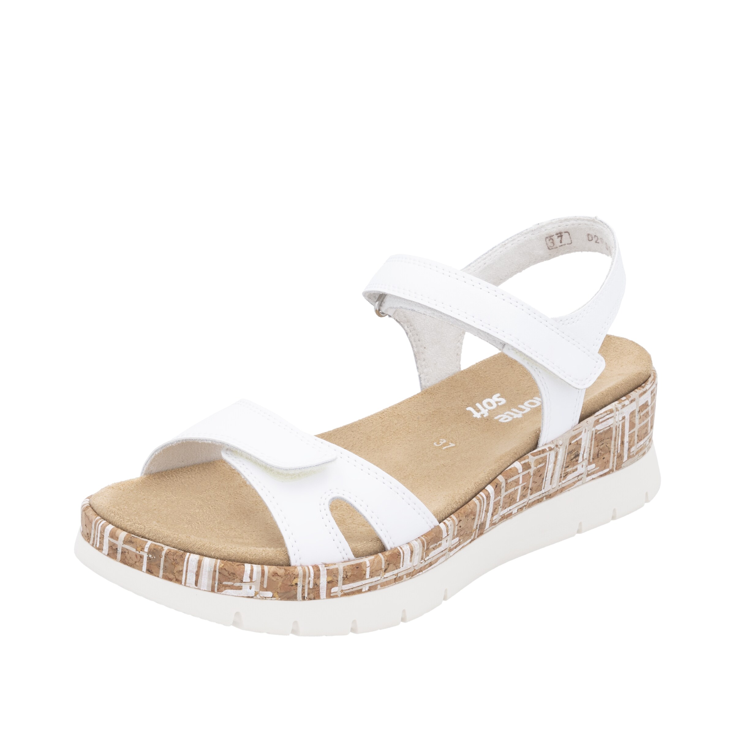 REMONTE Strap Sandals in White: front