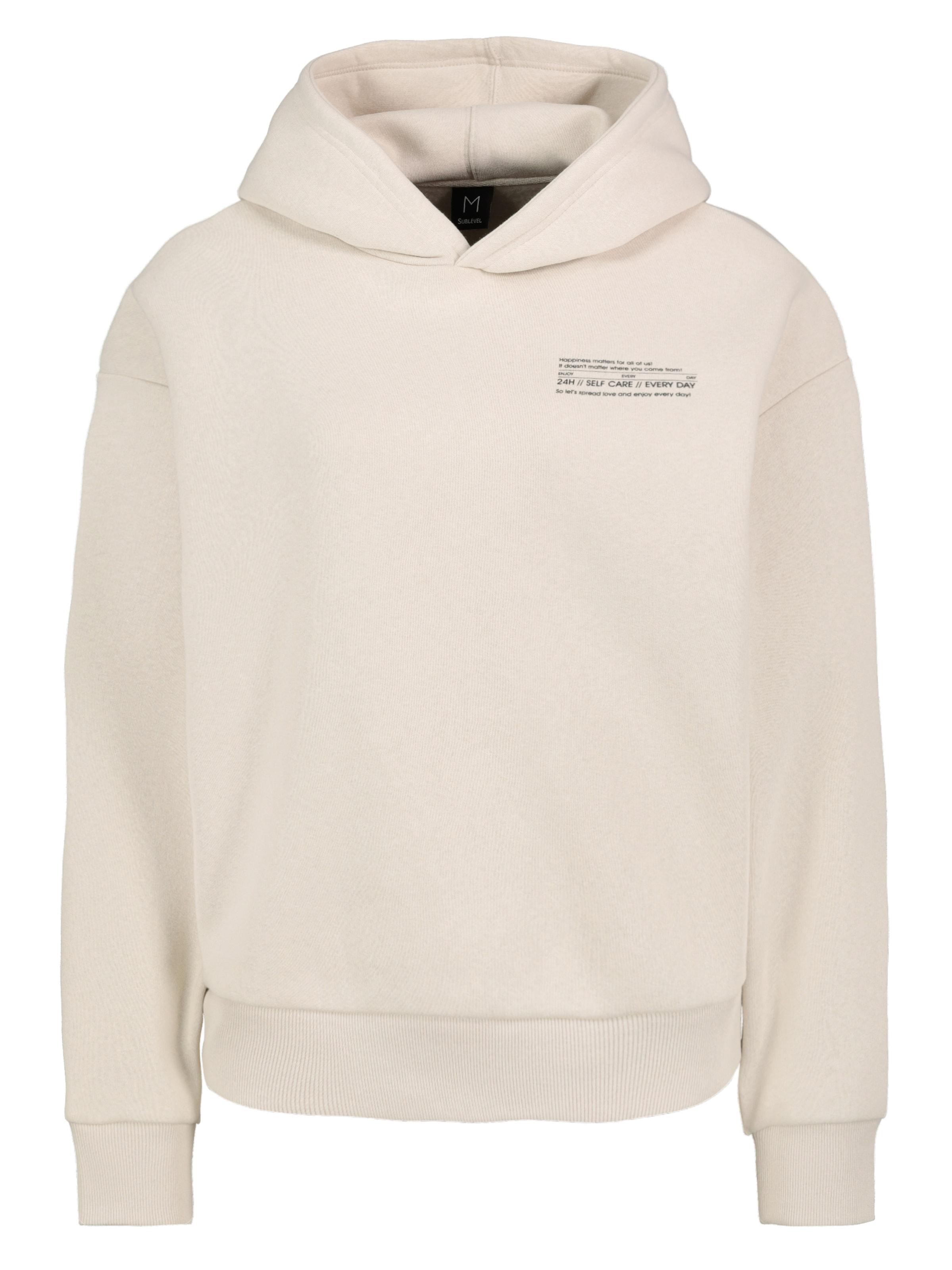 Sublevel Sweatshirt in beige / schwarz, Produktansicht