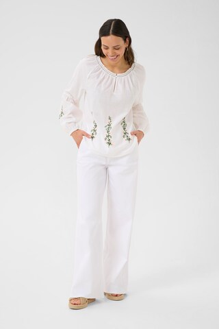 Cream Blouse 'Sara' in Wit