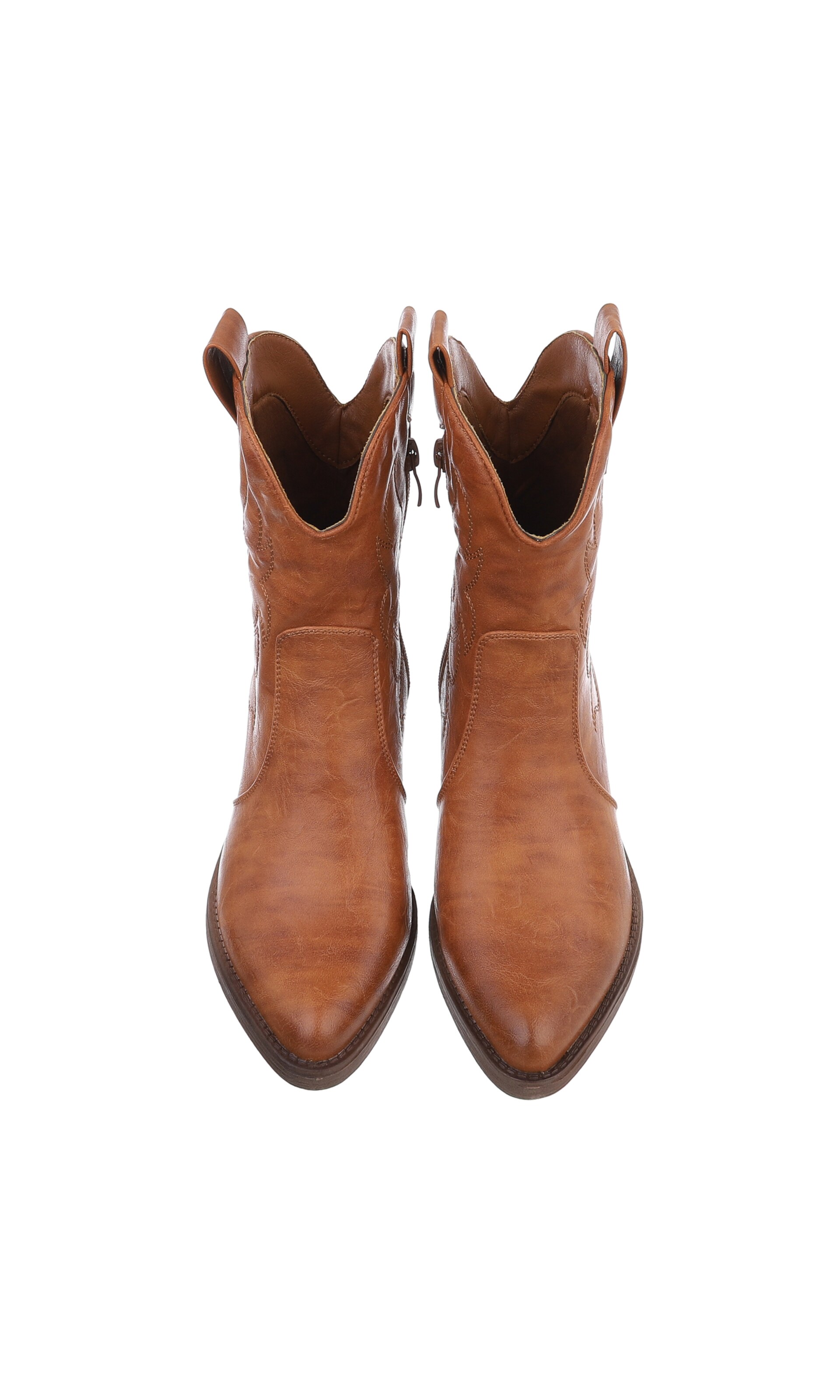 Ital-Design Cowboy Boots in Beige