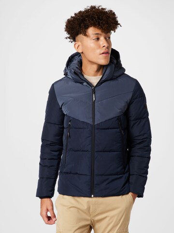 TOM TAILOR DENIM Winter Jacket in Blue: front