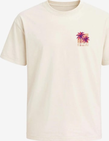 Neverless Shirt 'Palms Summer' in Beige: front