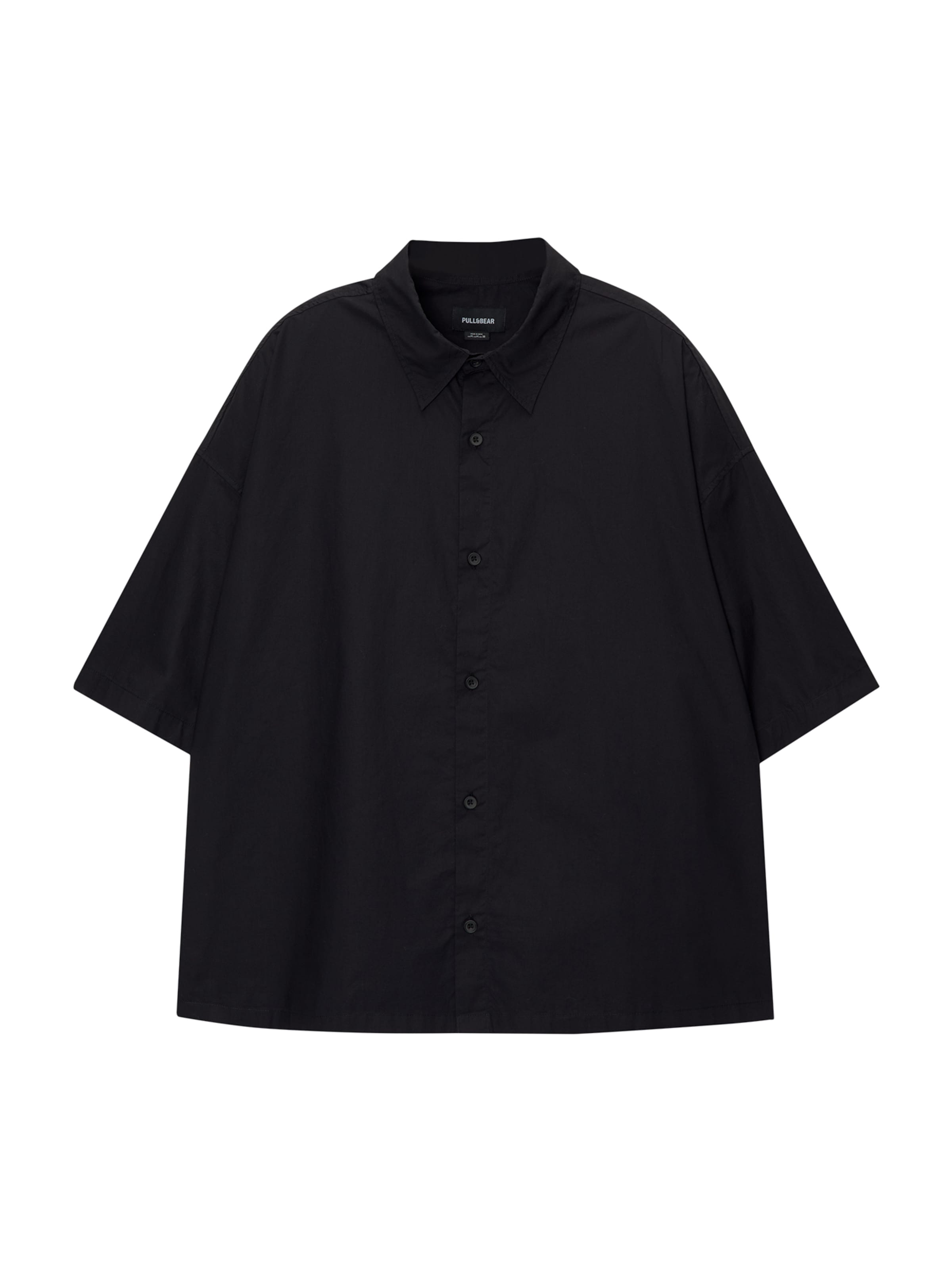 Pull&Bear Comfort fit Ing - fekete: elől