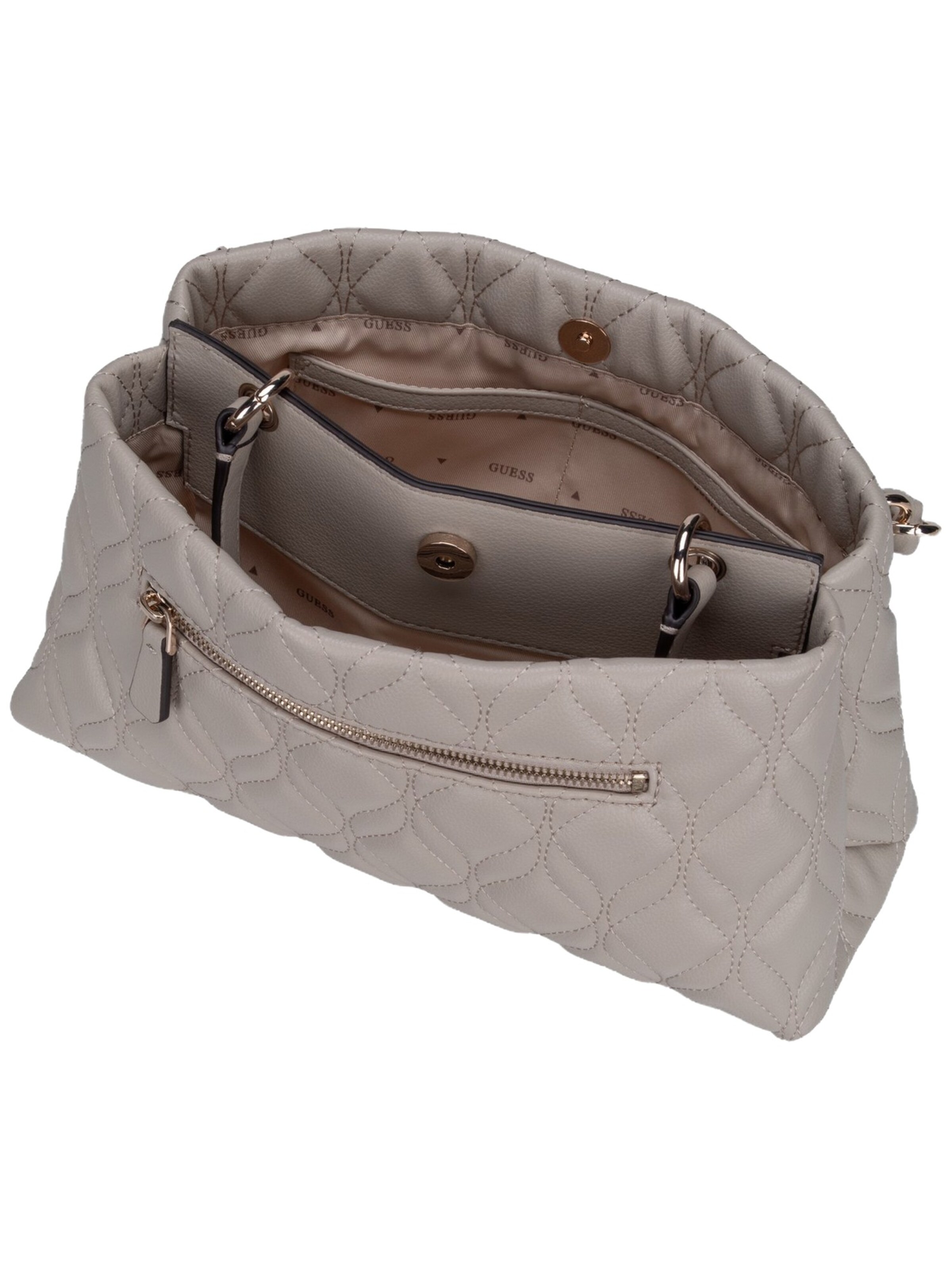 GUESS Handtasche ' Maxine 2 Comp ' in Grau