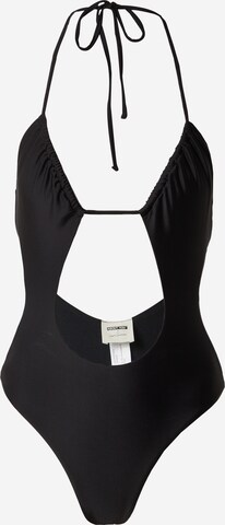 ABOUT YOU x Laura Giurcanu Triangle Swimsuit 'Valentina' in Black: front