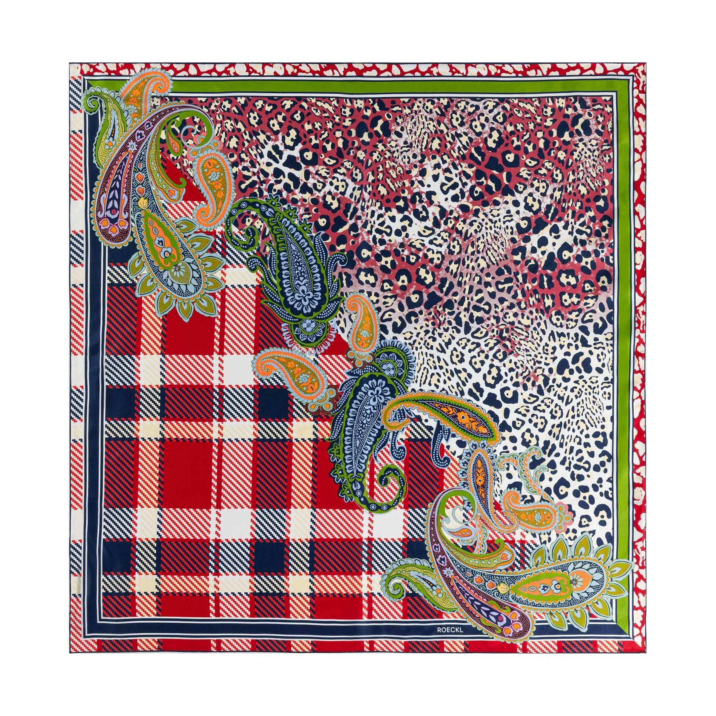 Foulard 'PATCHWORK LEO' di Roeckl in colori misti: frontale