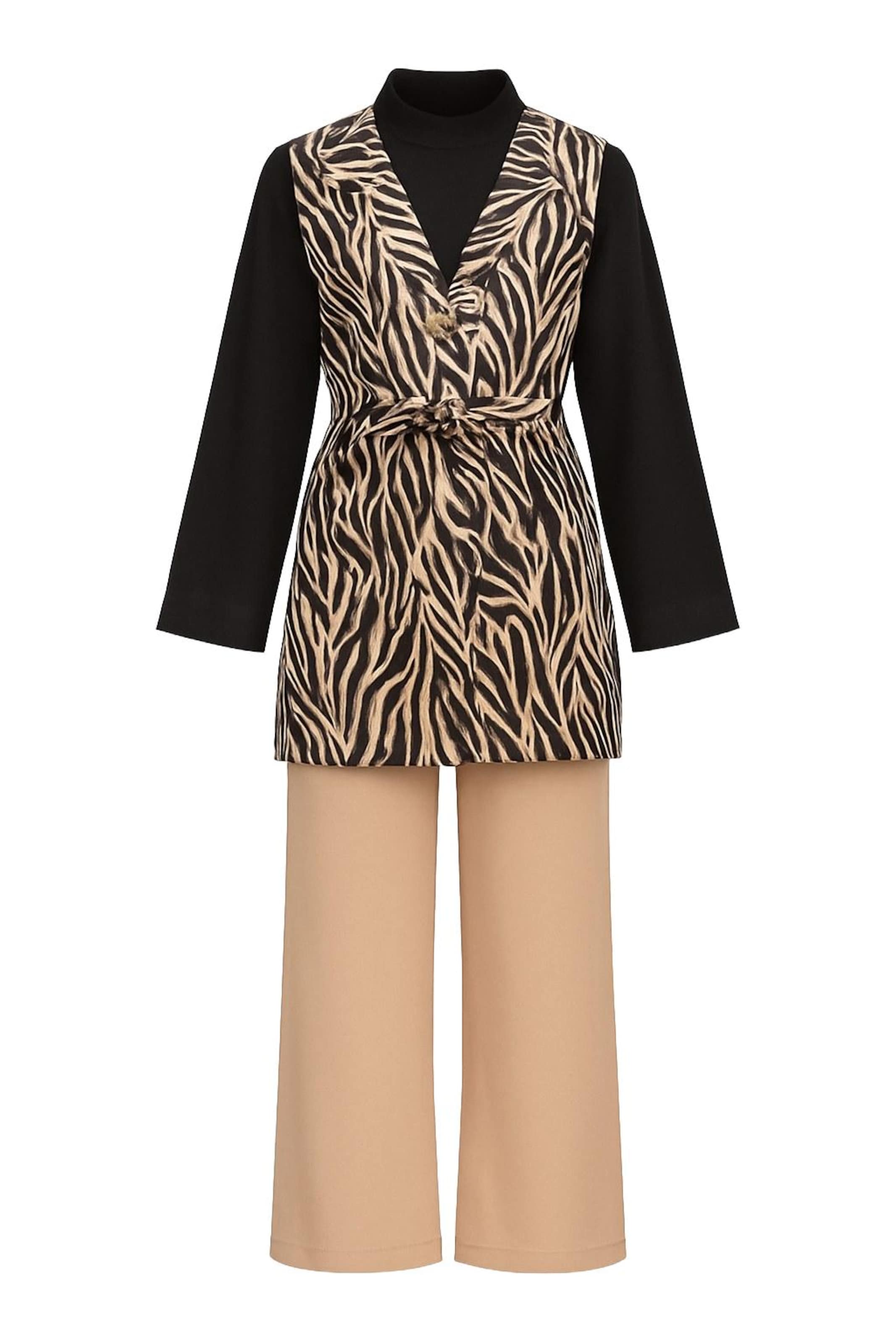 MODAMIHRAM Broekpak in Beige: voorkant