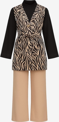 Pantalons de tailleur MODAMIHRAM en beige : devant