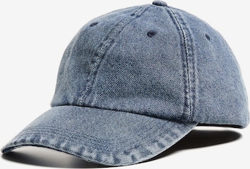 Cappello da baseball di Bershka in blu: frontale