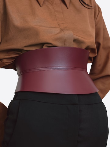 Haute Cuir - Cinturón 'Rounded Hourglass Corset Belt' en rojo