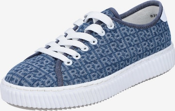 Baskets basses Rieker en bleu : devant