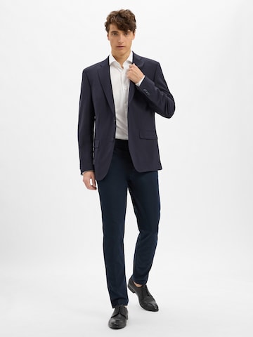 Coupe slim Pantalon à plis 'Kaiton' BOSS en bleu
