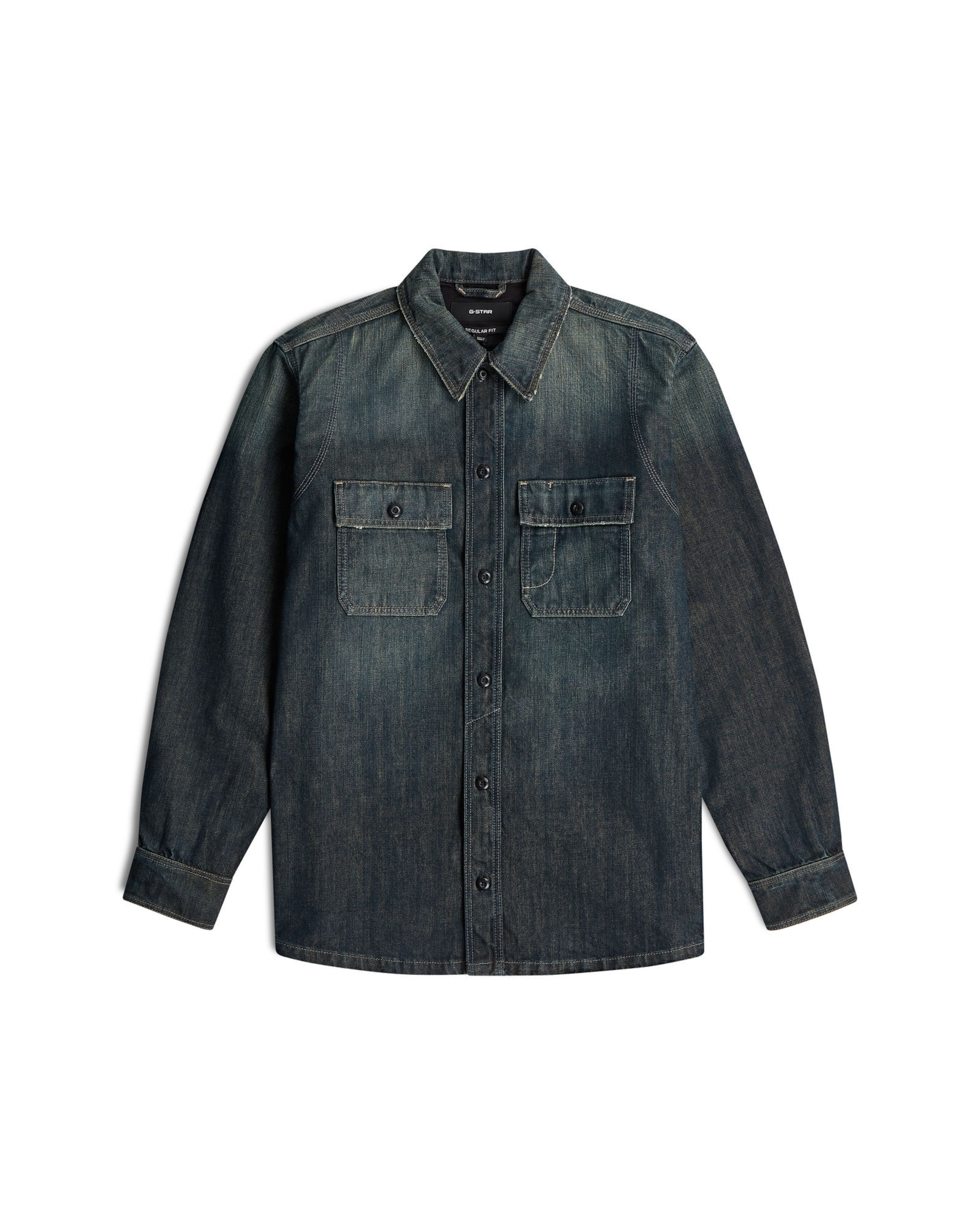 G-STAR Regular fit Zakelijk overhemd ' ' in Blauw: voorkant