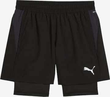 PUMA Regular Workout Pants in Black: front