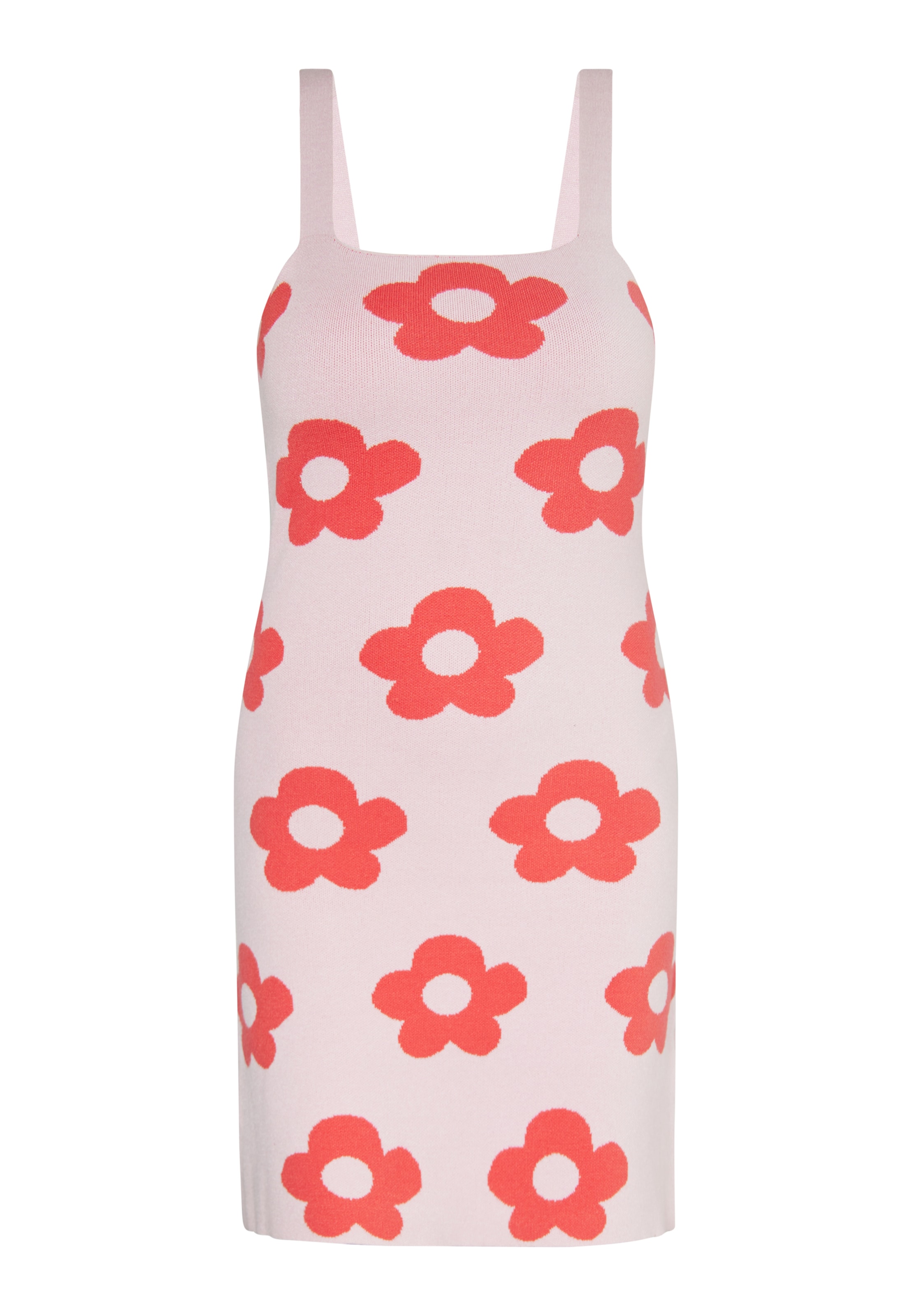 swirly Pletené šaty - Ružová: predná strana