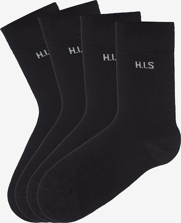 H.I.S - Regular Meias em preto: frente