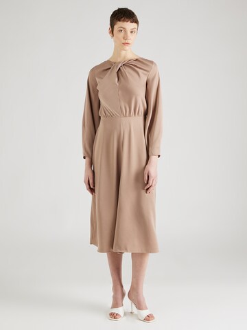 Closet London Dress in Brown: front