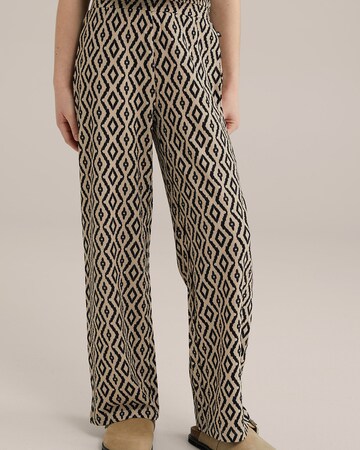 WE Fashion Loosefit Byxa i brun