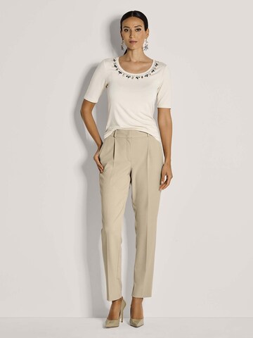 Effilé Pantalon à pince MADELEINE en beige