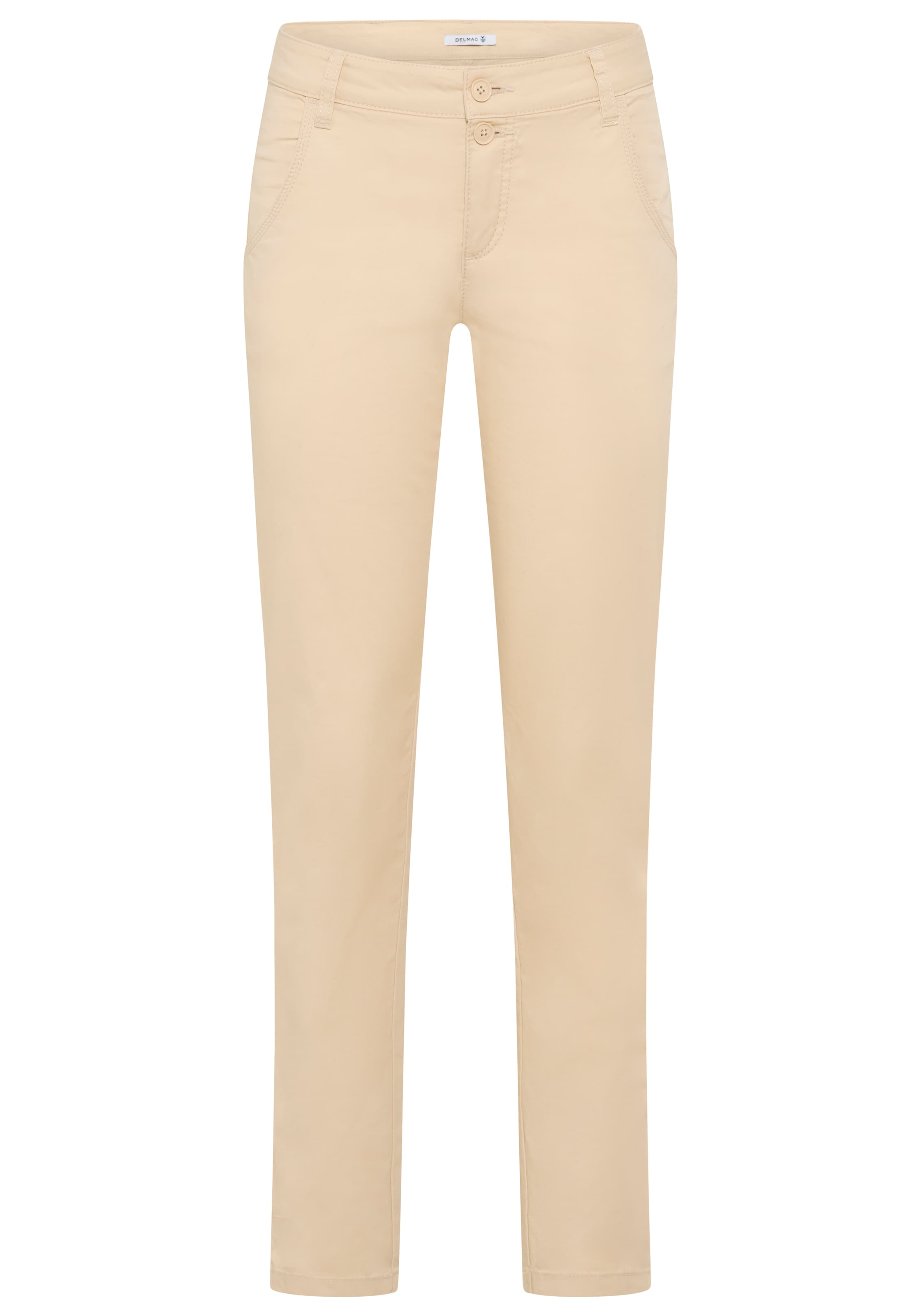 DELMAO Slim fit Chino Pants in Beige: front