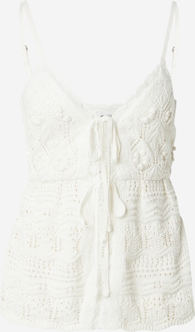 Top in maglia di HOLLISTER in bianco: frontale