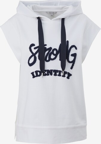 Sweat-shirt comma casual identity en blanc : devant
