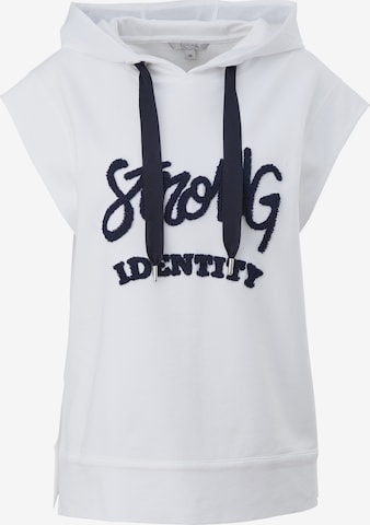 comma casual identity Sweatshirt in Wit: voorkant