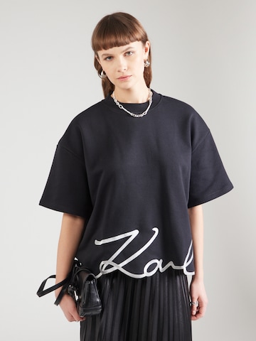 Felpa di Karl Lagerfeld in nero: frontale