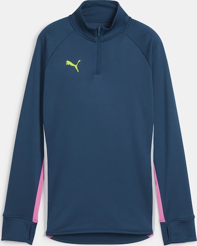 PUMA Sporta krekls 'Individual Blaze', krāsa - tumši zils / rozā / balts, Preces skats