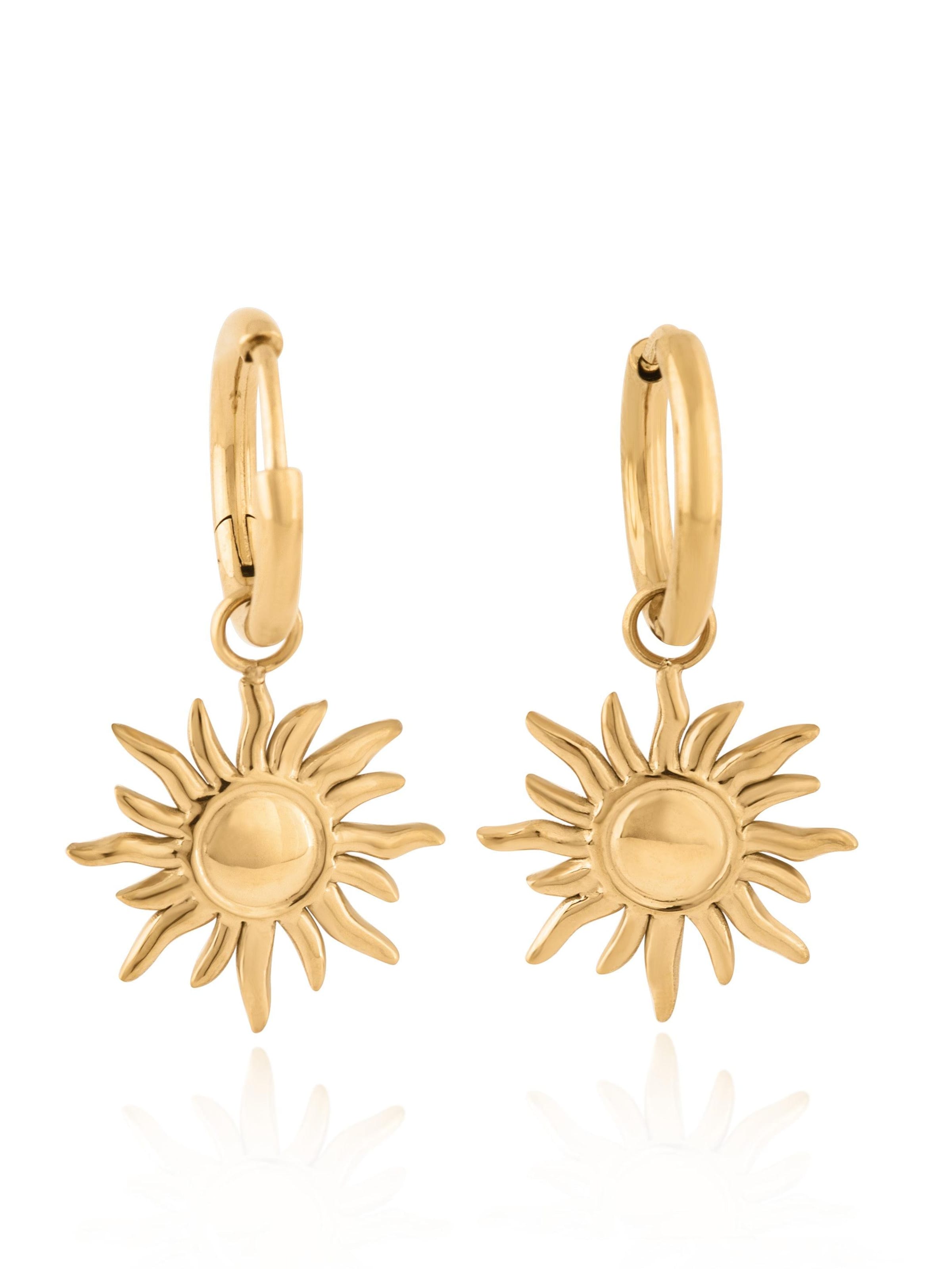 Akitsune Earrings 'Haven Earring Gold' in Gold: front