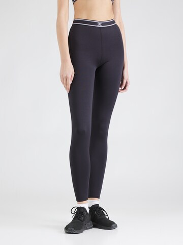 Juicy Couture Sport Skinny Workout Pants in Black: front