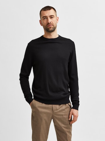 SELECTED HOMME - Pullover 'Town' em preto: frente