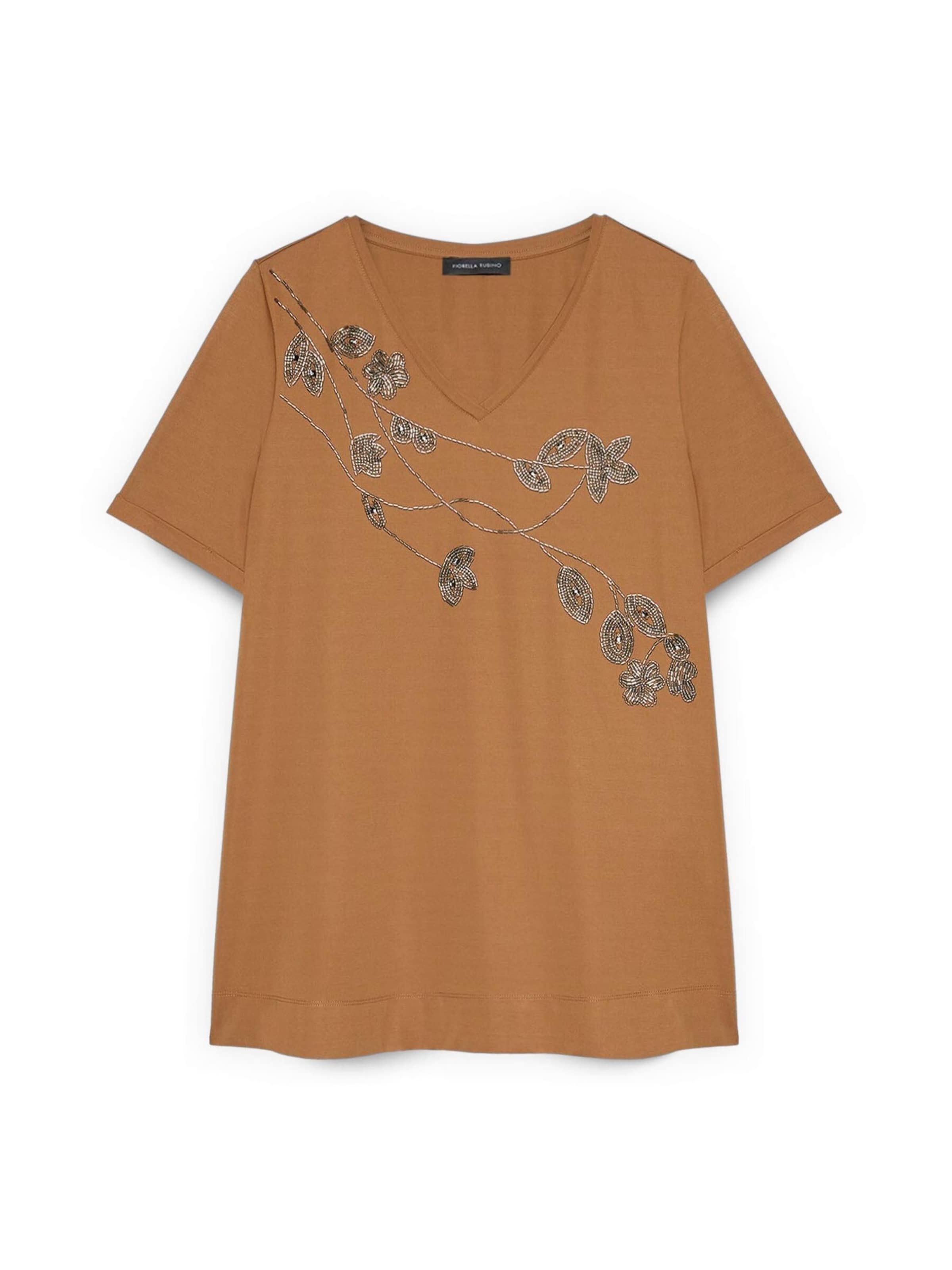 Fiorella Rubino - Camiseta en marrón: frente