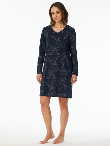 SCHIESSER Pajama shirt ' UNCOVER Nightwear ' in Blue