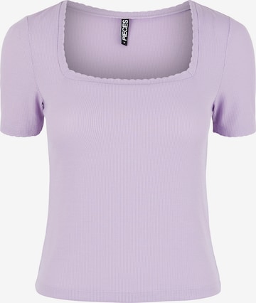 PIECES T-Shirt 'Val' in Lila: predná strana