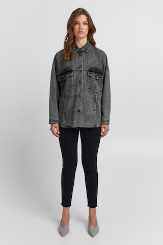 PULZ Jeans Between-Season Jacket 'PZALENA' in Grey