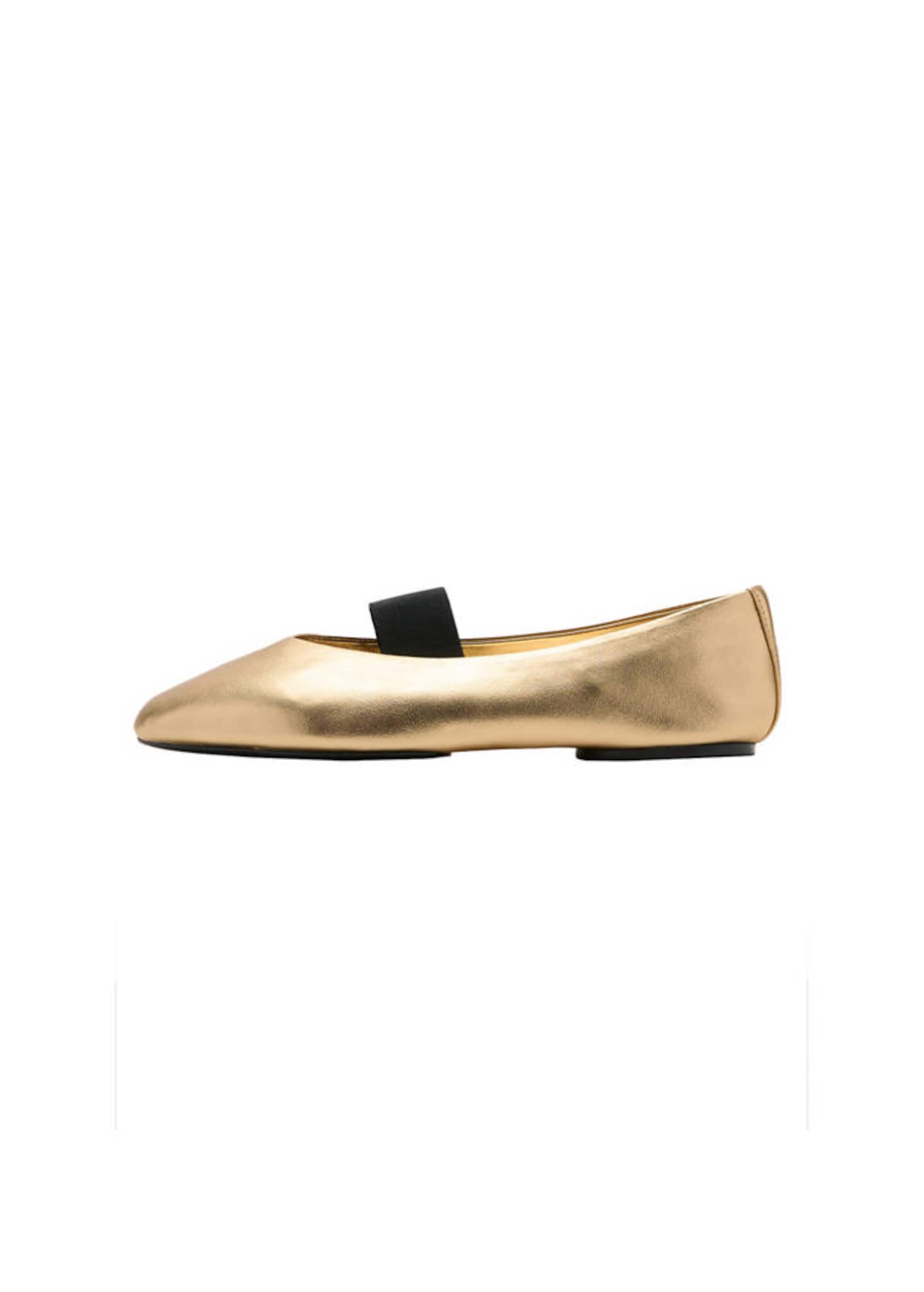 MANGO Ballet Flats with Strap 'Orio' in Gold, Item view