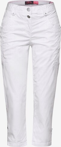 Coupe slim Pantalon 'New York' CECIL en blanc : devant
