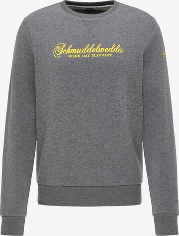 Schmuddelwedda Sweatshirt in Grijs: voorkant