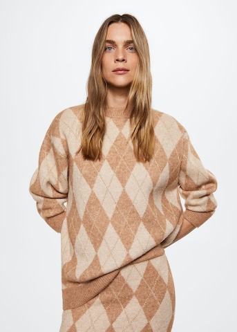MANGO Sweater 'Rumba' in Brown: front