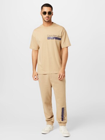 Calvin Klein Jeans Tričko - Béžová