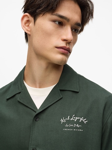 Karl Lagerfeld Regular fit Overhemd in Groen