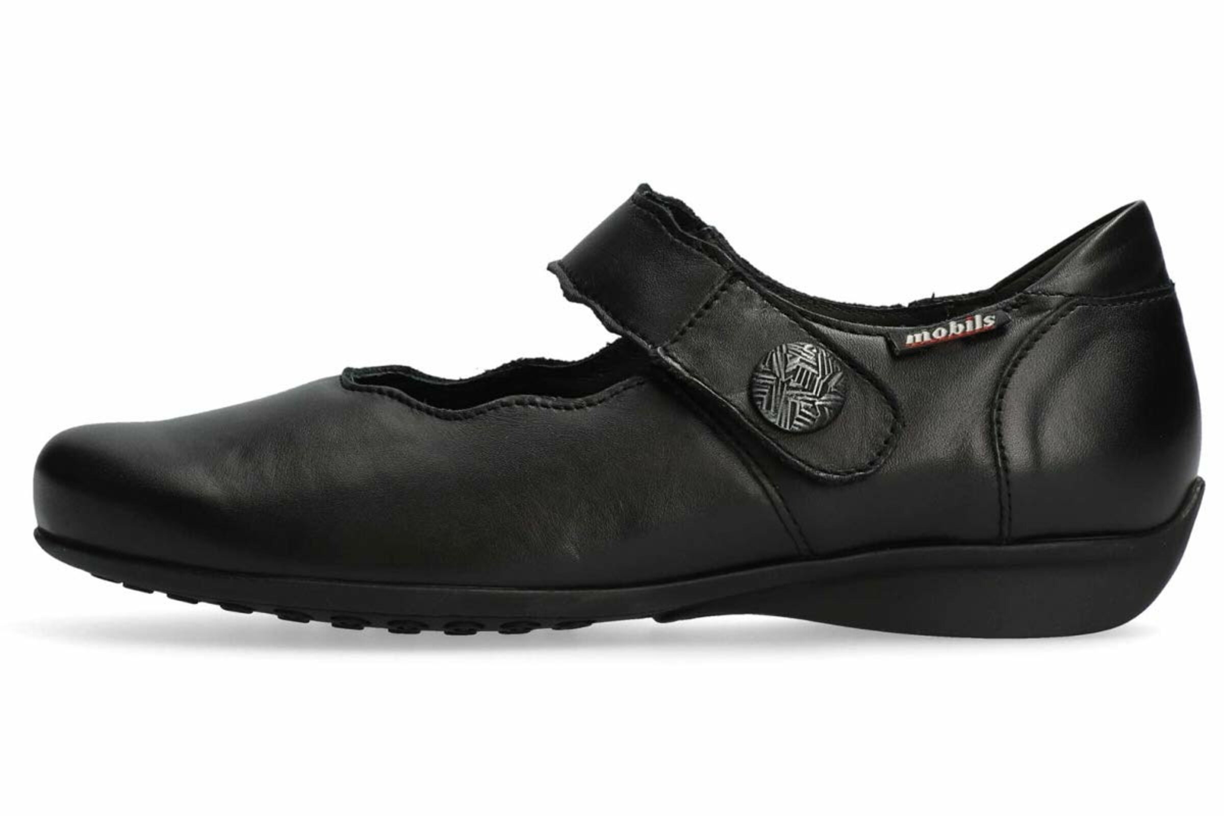 MEPHISTO Riemchenballerina in Schwarz: Vorderseite