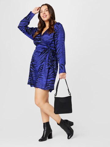 River Island Plus Shirt Dress in Blue