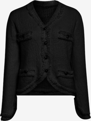 aleva Knit Cardigan in Black: front