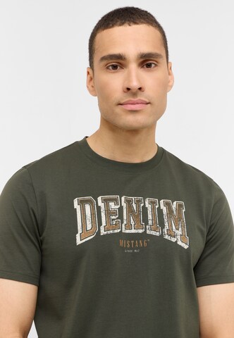 MUSTANG T-Shirt 'Austin' in Grün