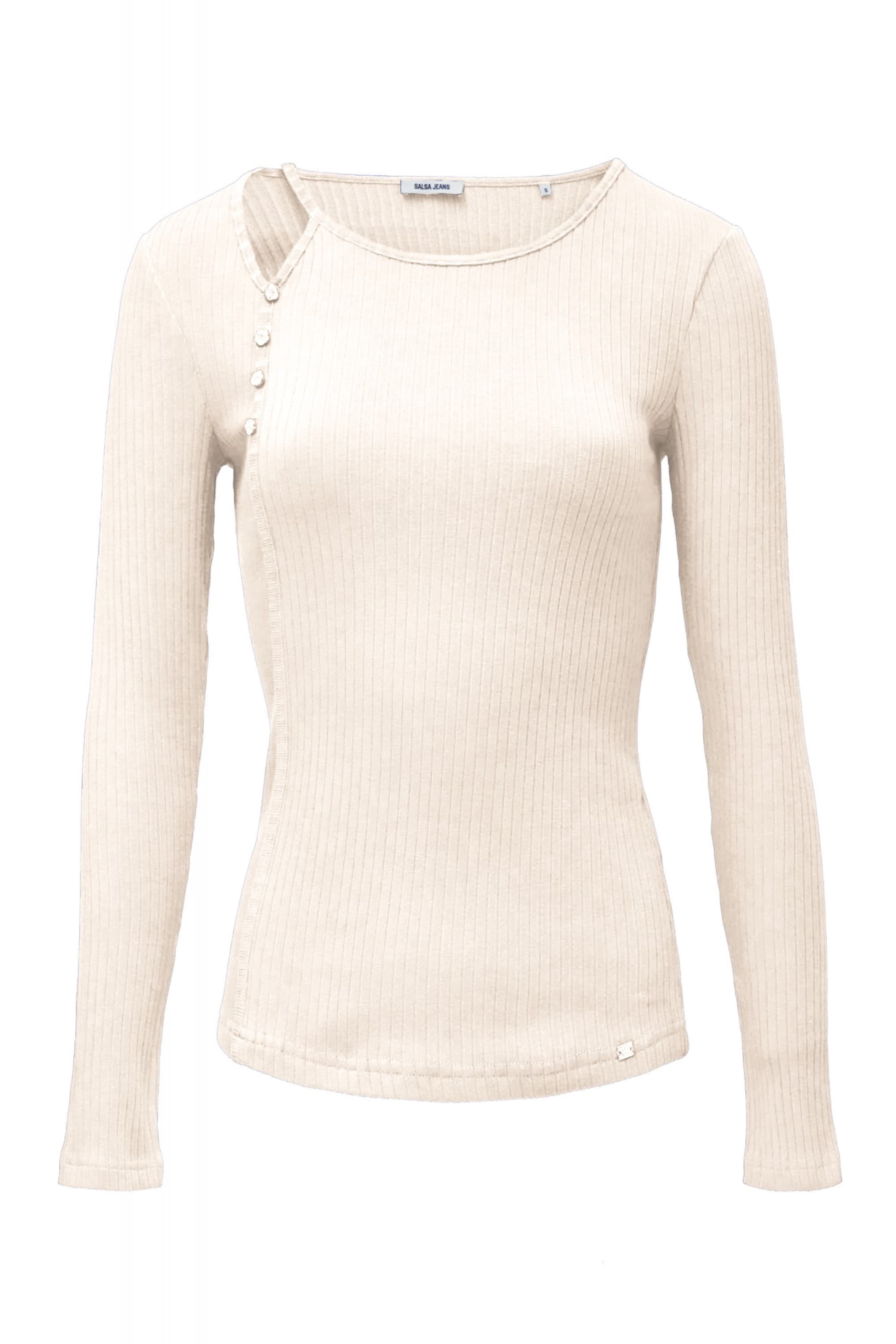 Salsa Jeans Langarm-shirts in Weiß: Vorderseite