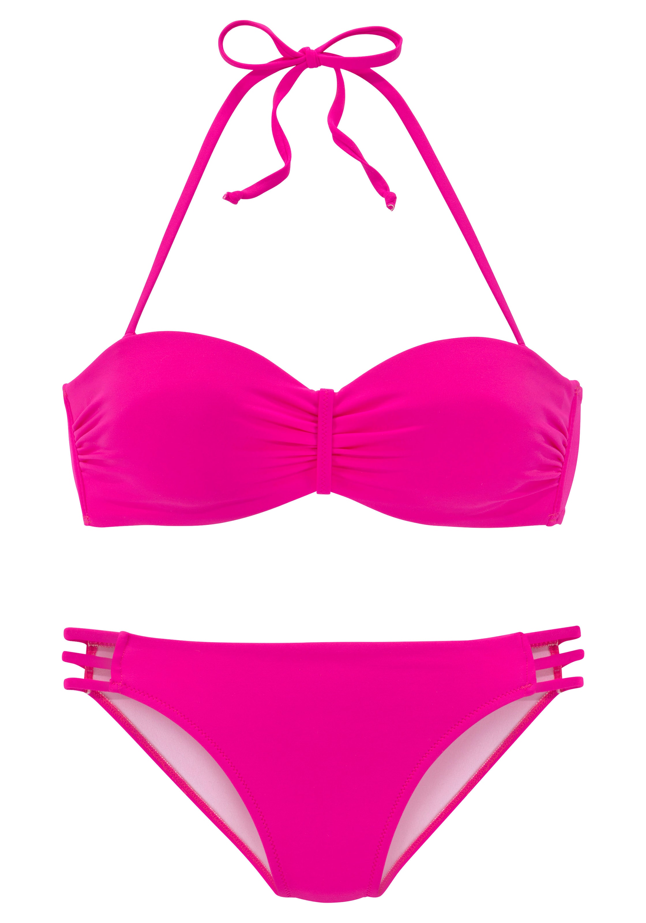 VIVANCE Bandeau Bikini in Pink: front