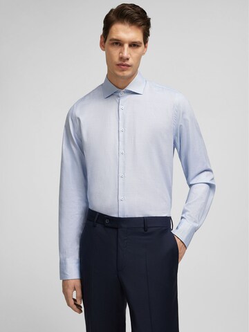 HECHTER PARIS Regular fit Zakelijk overhemd in Blauw: voorkant