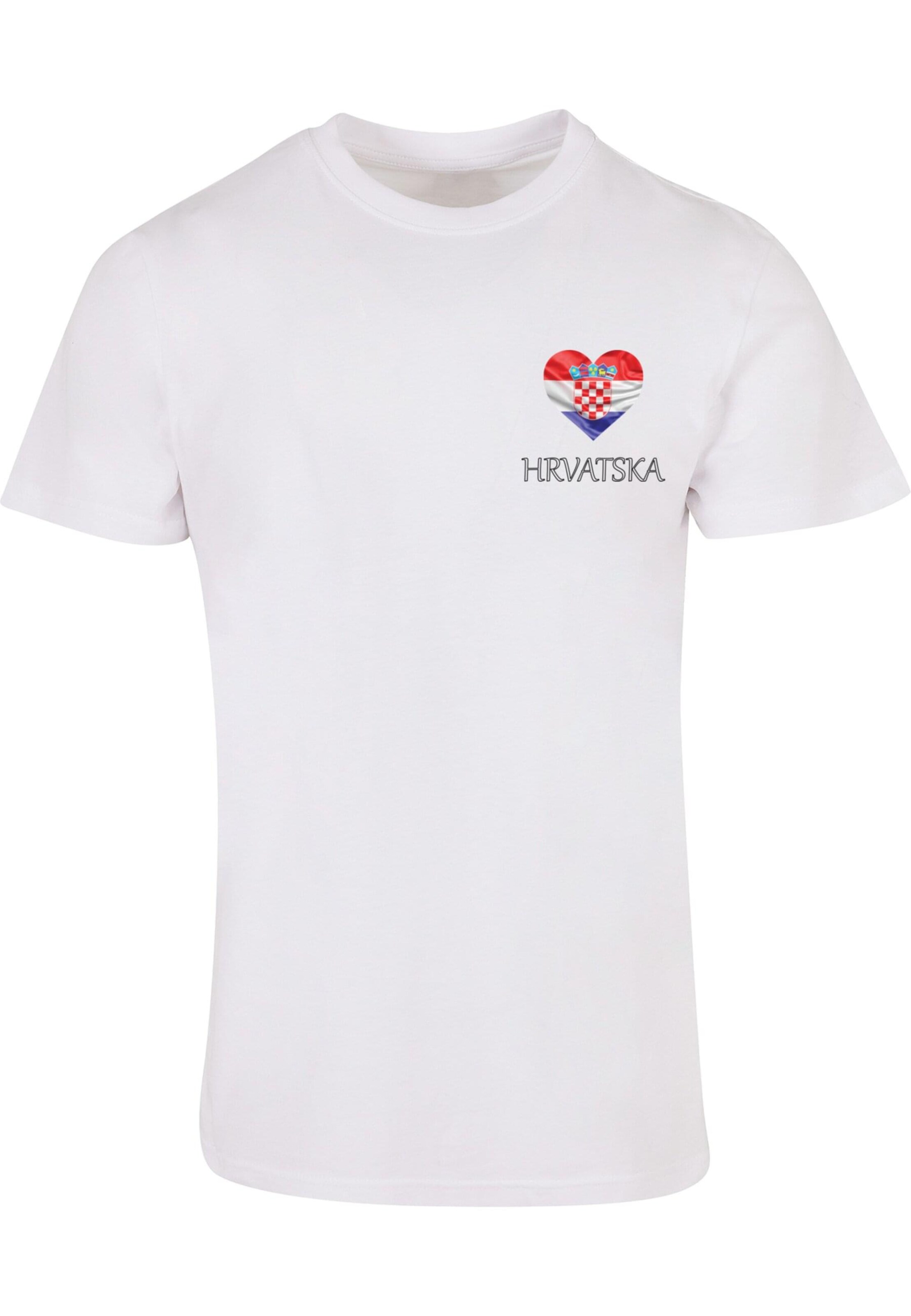 T-Shirt 'Football - Croatia' Merchcode en blanc : devant